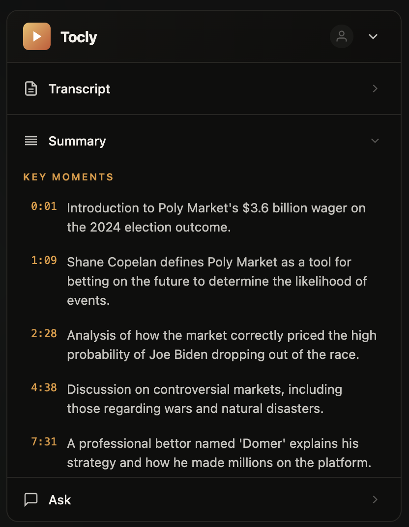 Skip to the exact moment you need