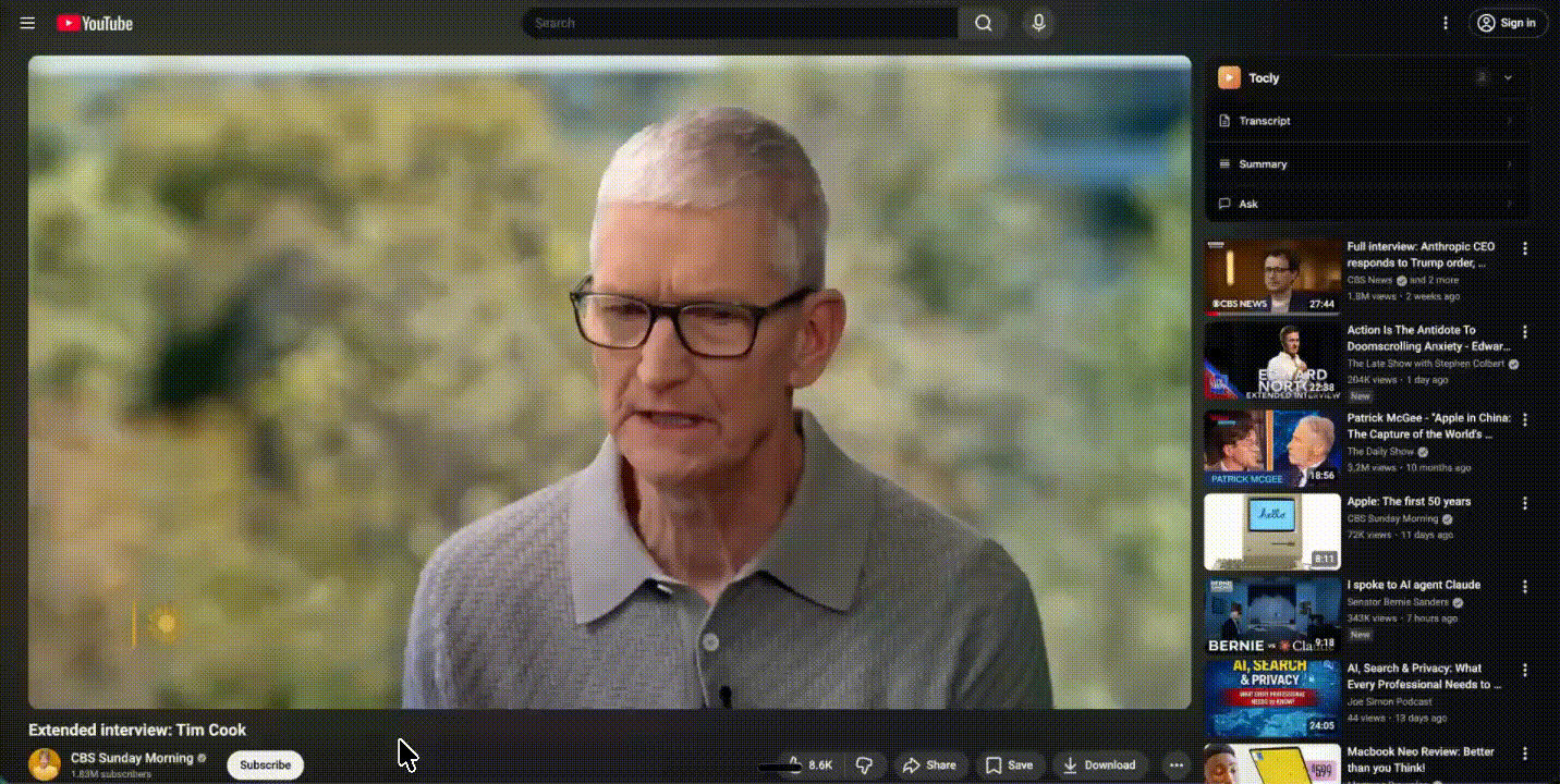 Ask the video anything, get a sourced answer